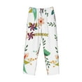 thumbnail image 4 of Disketp Pretty Floral With Leaves Men'S Pajama Pants - Ultra Soft Fleece Sleep And Lounge Pants (Size: S-Xxl), 4 of 9