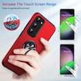 thumbnail image 4 of Hidden Series Galaxy S23 Case 5G,[Heat Dissipation][No Fall-Off Kickstand] 360°Metal Ring, 15Ft Military Grade Shockproof Protective Phone Case Designed for Samsung Galaxy S23 6.1", Red, 4 of 13