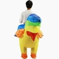 thumbnail image 3 of Inflatable Costume Adult, Riding Chicken Costume For Men/Women, Blow Up Ride On Rooster, Funny Halloween Costumes Adult Christmas Holiday Party Suit, 3 of 6