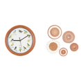 thumbnail image 1 of Reloj de pared con pájaro cantor, único arte de pared tejido de ratán, colgante decorativo para cocina, hogar, pasillo, dormitorio, porche, salón de t, 1 of 8