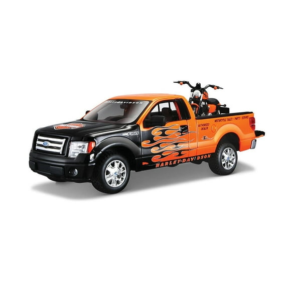 Maisto Tech Maisto-1:24 Pick up Truck with 1:24 Motorcycle - H-D 2007 XL 1200N Nighster® + Ford F-150 Stx
