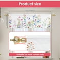 thumbnail image 2 of Dznils White Floral Printed Window Curtain Valance Rod Pocket, Pink, 54" x 18", 2 Pack, 2 of 11