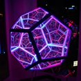 thumbnail image 4 of Dodecahedron Color Art Light Usb Exquisito Cool Infinite Lamp Interior Telón de fondo Decoración Navidad,11 Feliz Sencillez, 4 of 5