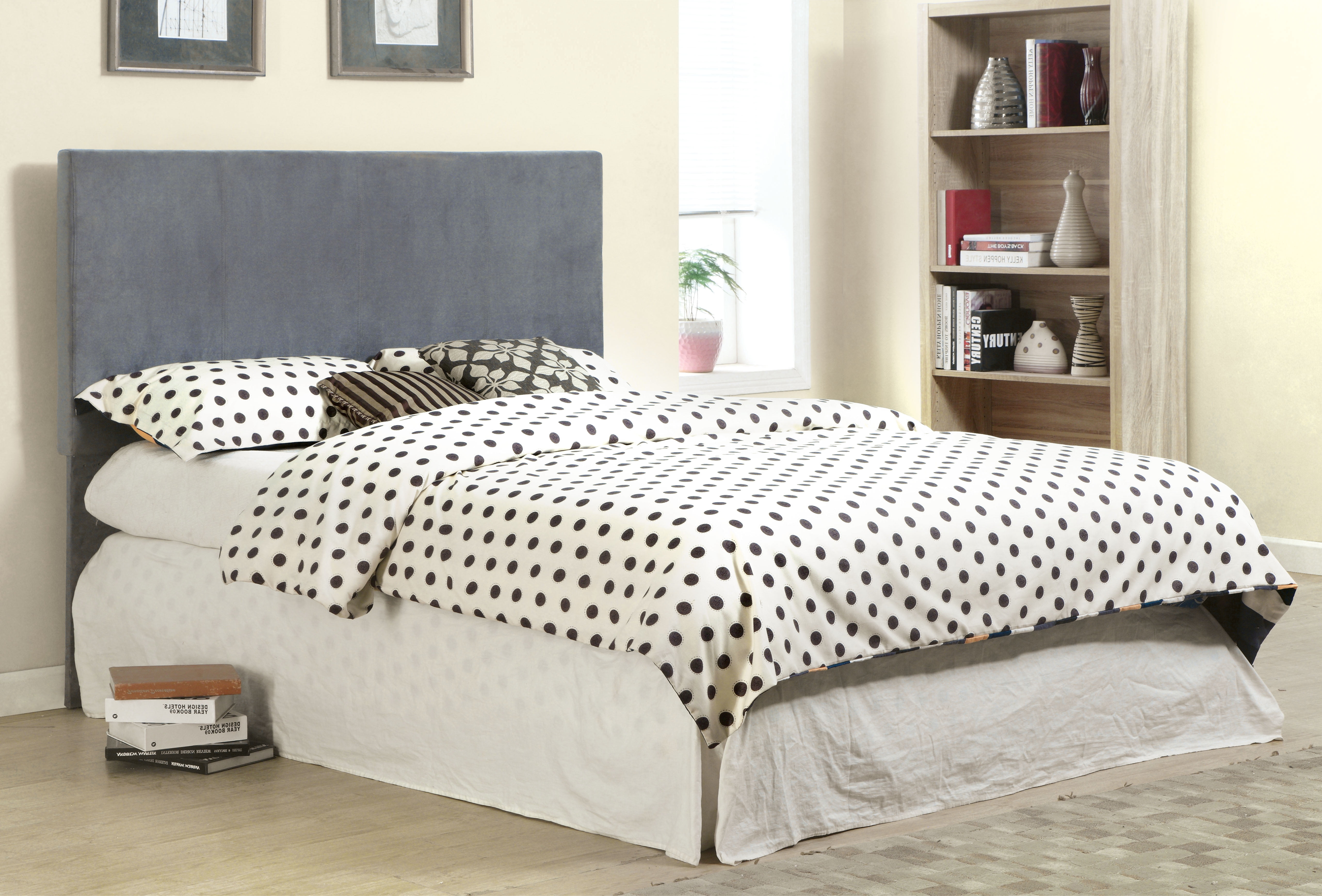 Furniture of America Mellie Fabric Headboard, Full/Queen, Gray