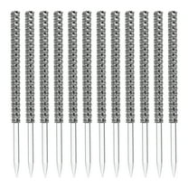 HINTRMENT Acrylic Candy Apples Sticks Silver Party Supplies for Dessert Making 12Pcs 5.9X0.2X0.2In