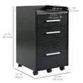 thumbnail image 3 of HOMCOM Vertical Filing Cabinet Mobile File Cabinet with Lockable Drawer, 3 of 10