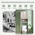 thumbnail image 4 of Aitjunz Over the Toilet Storage Cabinet, Modern Bathroom Organizer with 2 Fluted Doors, Adjustable Shelf and Open Storage Shelf, Freestanding Space Saver Cabinet for Small Bathroom, 4 of 7