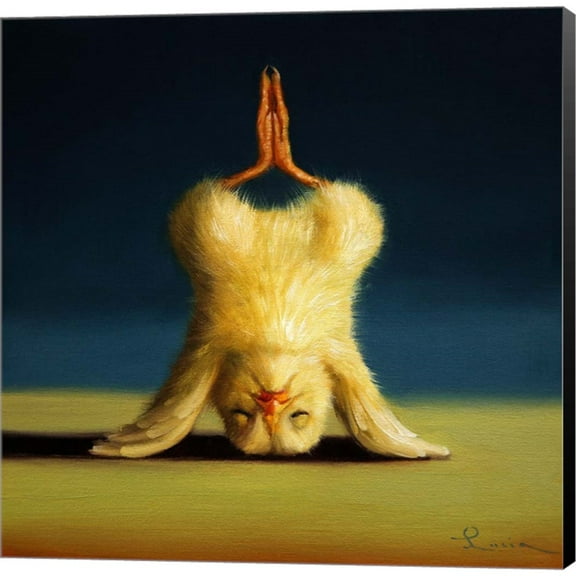 Great Art Now Yoga Chick Lotus Headstand by Lucia Heffernan, Canvas Wall Art, 12W x 12H