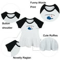 thumbnail image 2 of I Whaley Love My Daddy Funny Dresses For Baby, Newborn Babies Skirts, Infant Princess Dress, 0-24M Kids Graphic Clothes (Black Raglan Dresses, 18-24 Months), 2 of 5