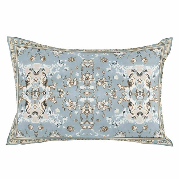 Boho Ethnic Throw Pillow Cover 12 x 20 Inch Decorative Pillow Cover Blue Farmhouse Abstract Geometric Motifs Lumbar Pillowcase Seasonal Rectangle Cushion Case for Couch Sofa Bed Living Room