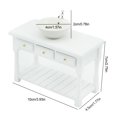 thumbnail image 3 of Ounissouiy Lavabo de estilo DIY, adorno de almacenamiento con casilleros, apariencia exquisita, gabinete de de diseño aerodinámico para casas de muñecas, 3 of 6