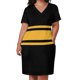 thumbnail image 2 of Black & Yellow Power Stripe Loose Pocket Dress Dresses for wedding party luxury dress prom dresses 2025 Party dresses, 2 of 6