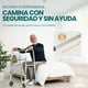 thumbnail image 5 of Andadera Ortopédica 2 en 1 con 2 Ruedas | Andador Plegable de Aluminio Ajustable en Altura | Puños Acojinados y Ruedas 5" | Apoyo para Adultos Mayores hasta 110 kg, 5 of 9