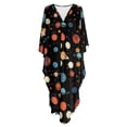 thumbnail image 5 of SEANATIVE Caftans for Women Beach Cover Up Swimsuit Coverups Swimwear Kaftan Dresses Long Caftans Plus Size Batwing Sleeve Swimsuit Coverup V Neck Summer Beach Dress, Planet Pattern Black, 5 of 7