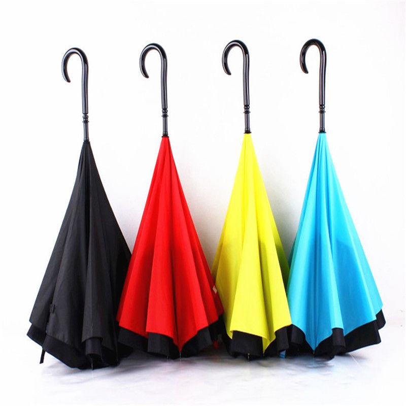 unbrand Upside Down Layer Inverted Umbrella Reverse Designer Waterproof Opposite Folding