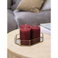 thumbnail image 2 of CANDWAX 3x4 Pillar Candle Set of 3 - Decorative Rustic Candles Unscented and No Drip Candles - Ideal as Home Decor Candles or Large Candles for Home Interior - Burgundy Candles, 2 of 6