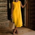 thumbnail image 2 of Bxsruta Womens Casual Dress Sleeveless Midi Sundress Loose Summer Beach Dresses with Pockets, 2 of 8