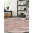 thumbnail image 4 of Unique Loom Nostalgia Collection Area Rug - Euphoria (4' 1" Round Rust Red and Brown/Beige), 4 of 11