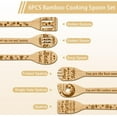 thumbnail image 2 of 1 Set 6Pcs Aunt Auntie Wooden Spoons Utensil Set Bamboo Carving Kitchen Cooking Utensils Wooden Engraved Cooking Spatula Set for Kitchen Fun House Warming Gift, 2 of 7