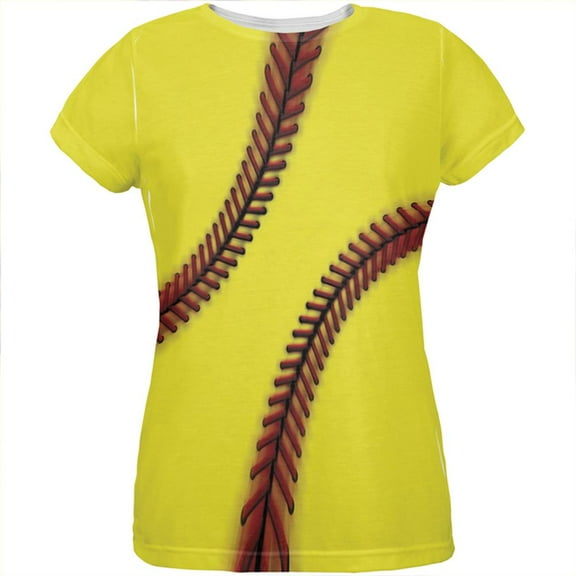 Fastpitch Softball All Over Womens T Shirt Multi X-LG