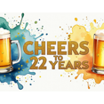 thumbnail image 4 of Colorful Cheers to 22 Years Banner Background Party Decorations Backdrop for Anniversary Celebrations Toast Events Beer Themed Parties Photography Props, 4 of 4