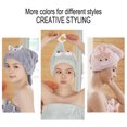 thumbnail image 5 of Las toallas para el cabello envuelven las toallas lindas del pelo de la torsión de los turbantes lindos del pelo de secado rápido súper absorbentes para las mujeres anti frizz, 5 of 5