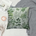 thumbnail image 2 of JEUXUS Smooth Pillowcase, Soft Pillow Covers, Luxury Cozy Pillow Cases with Hidden Zipper, Watercolor Sage Green Leaf Pillowcase, 2 of 5