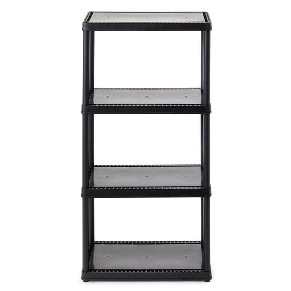 Gracious Living Fixed Height 4 Shelf Light Duty Black