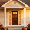 thumbnail image 5 of Thanksgiving Door Couplet Curtain Set, Pumpkin Maple Leaf Turkey Patterned Door Hanging, 2 Panel Harvest Festival Decor, Ornament for Front Door Home Thanksgiving, 5 of 7