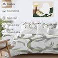 thumbnail image 3 of 3 Piece Sage Green Grey Duvet Cover Set Twin Size,Microfiber Comforter/Quilt Cover with Corner Ties and 2 Pillowcases,Geometric Circle Modern Abstract Simple Art Soft Bedding with Zipper Closure, 3 of 8