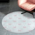 thumbnail image 2 of Princess Cute Bow Round Area Rugs for Bedroom Living Room, 4FT Soft Indoor Circle Carpets, Carpet Home Decor Floor Mat, 2 of 6