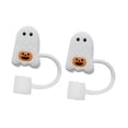 thumbnail image 4 of 2 piezas de adornos para pajitas, accesorios para vasos, reutilizables, regalo de Halloween, divertido para fiestas Calabaza, 4 of 9