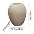 thumbnail image 3 of Qholemyo Wooden Vase Small Decorative Vase Home Office Desk Ornament Indoor Room Decor Flower Arrangement, 3 of 6