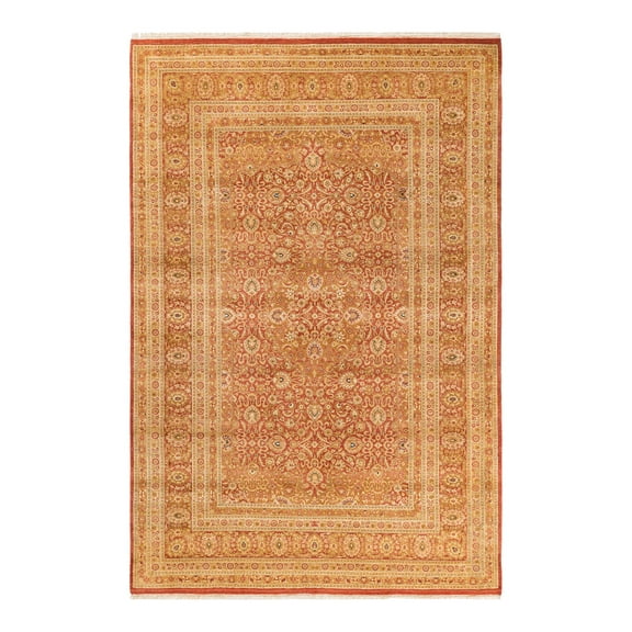 Mogul, One-of-a-Kind Hand-Knotted Area Rug - Orange, 6' 4" x 9' 5"