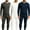 Charcoal/White/Navy, variant on Men’s Base Layer Thermal Underwear Set Waffle Knit 3-Pack – Lightweight & Warm| S-2XL