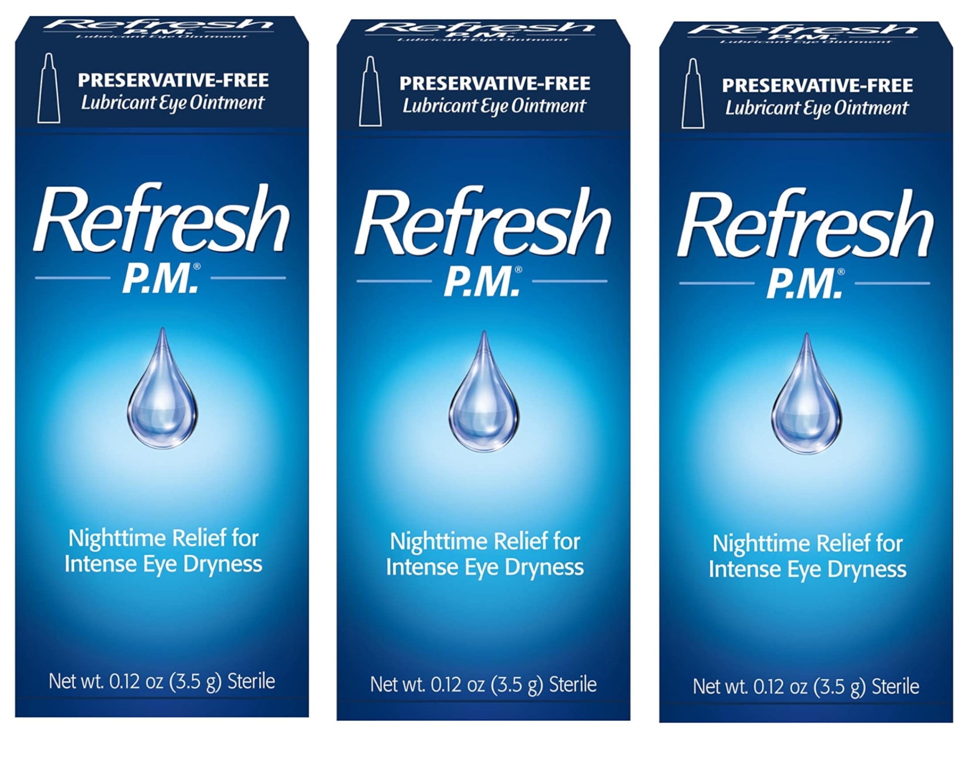 Refresh P.M. Lubricant Eye Ointment, Nighttime Relief, 0.12 oz, 2 Pack -  Walmart.com