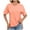 Orange, variant on hotojiny Summer Tops for Women Soft Comfy V Neck Short Sleeve Pocket Tee Casual Solid Color Side Slit Loose Tshirt