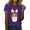 Purple, variant on Women T-Shirts Plus Size Happy Easter Cartoon Rabbit Short Sleeve T Shirt Summer Tops Clothes for Womens