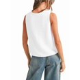 thumbnail image 3 of Chaleco de Verano para Mujer, Sin Mangas, Tejido A Crochet, con Lazo Frontal, Color , Talla XL, 3 of 9