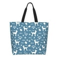 thumbnail image 1 of Balery Poodle Dog Bolsa Tote Estilo Estético con Cremalleras, Bolsa de Hombro, Bolsa de Compras Grande y Plegable, 1 of 8