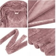 thumbnail image 4 of Women Plush Fleece Robe Long Warm Bathrobe Shawl Collar/Hood, 4 of 6