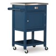 thumbnail image 1 of Linon Sydney Wood Kitchen Apartment Cart in Blue, 1 of 15