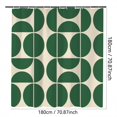 thumbnail image 2 of ZZHZGZ Canada Sale Rideau de Douche Vert Mi-Moderne Art Géométrique Abstrait Rideaux de Bain pour Salle de Bain Motif Coloré Unique Polyester Salle de Bain, 2 of 4