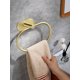 thumbnail image 1 of Self Adhesive Towels Rack Bathroom Towel Ring Holder Black Dishcloth Holder Without Drilling Stainless Steel Hanger Foot Handkerchief Towel Stand WC A, 1 of 4
