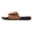 Black Brown, variant on Men's Hook and Loop Open‑Toe Slide Sandals, Adjustable Wide Strap Textured Insole Open‑Heel Design Thick Platform Outsole Footwear For Indoor Household And Casual Outdoor Use