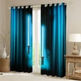 thumbnail image 2 of Manfei Modern Cool Lightsaber Blackout Curtains Set of 2 (52x84 Each),Cartoon Light Sword Window Curtains,Neon Cyan Stripe Curtains and Drapes For Boys Kids,Breathable Home Decor, 2 of 6