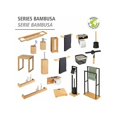 thumbnail image 4 of Bambusa wood toilet paper holder, toilet paper storage capacity 3 rolls, bamboo wood, 15x35.5x14 cm, brown, 4 of 5