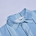 thumbnail image 3 of LEEy-world Mens T Shirt Men's Casual Long Short Sleeve Button Shirts Striped Dress Shirt Collar Shirts Men (Sky Blue, 3XL), 3 of 5