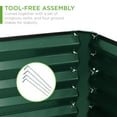 thumbnail image 6 of Best Choice Products 6x3x2ft Outdoor Metal Raised Garden Bed for Vegetables Flowers Herbs - Dark Green, 6 of 9