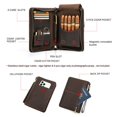 thumbnail image 3 of Contacts Cigar Humidor Leather Business Cigars Box Travel 5 Finger Cigars Clutch Organizer with Cigar Cutter Slot Lighte, 3 of 8
